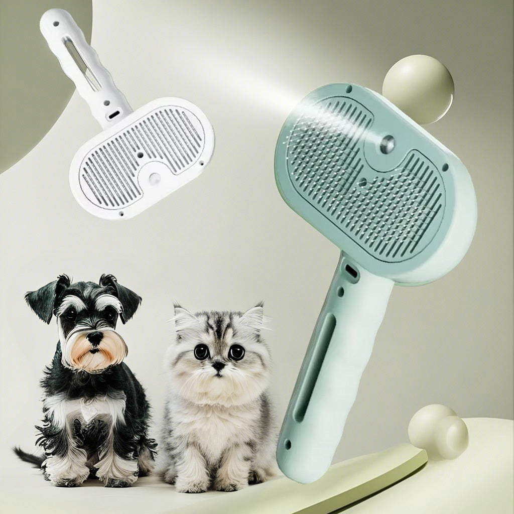2-in-1 Pet Dematting Comb with Mist Spray